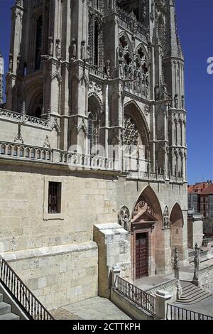 Spagna, Hiszpania, España, Burgos, la Cattedrale di Santa Maria, la Cattedrale Jungfrau Maria, Santa Iglesia Catedral Basílica Metropolitana de Santa María Foto Stock