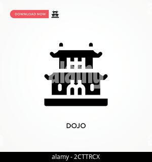 Icona vettore dojo. . Illustrazione vettoriale semplice e moderna per siti Web o applicazioni mobili Illustrazione Vettoriale