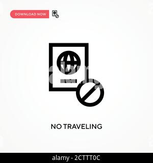 Nessuna icona vettore di viaggio. . Illustrazione vettoriale semplice e moderna per siti Web o applicazioni mobili Illustrazione Vettoriale