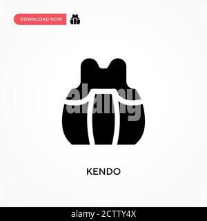 Icona vettore kendo. . Illustrazione vettoriale semplice e moderna per siti Web o applicazioni mobili Illustrazione Vettoriale