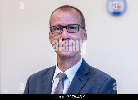 Schwerin, Germania. 23 Settembre 2020. Kai-Uwe Theede, presidente della corte distrettuale di Schwerin. Theede diventa presidente della Corte Regionale superiore (OLG) a Rostock. Credit: Jens Büttner/dpa-Zentralbild/dpa/Alamy Live News Foto Stock