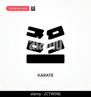 Icona vettore Karate. . Illustrazione vettoriale semplice e moderna per siti Web o applicazioni mobili Illustrazione Vettoriale