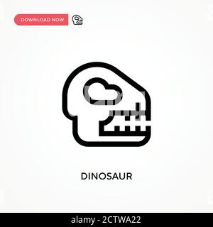 Icona vettore dinosauro. . Illustrazione vettoriale semplice e moderna per siti Web o applicazioni mobili Illustrazione Vettoriale