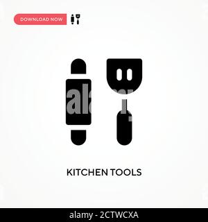 Icona vettoriale degli strumenti da cucina. . Illustrazione vettoriale semplice e moderna per siti Web o applicazioni mobili Illustrazione Vettoriale