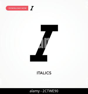 Icona vettore corsivo. . Illustrazione vettoriale semplice e moderna per siti Web o applicazioni mobili Illustrazione Vettoriale