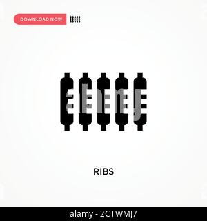 Icona vettore nervature. . Illustrazione vettoriale semplice e moderna per siti Web o applicazioni mobili Illustrazione Vettoriale