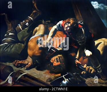 David Beheads Goliath, ca 1605-1610, Orazio Borgianni 1574 – 1616 (Caravaggisti, stile Caravaggio) Italiano, Italia, Foto Stock