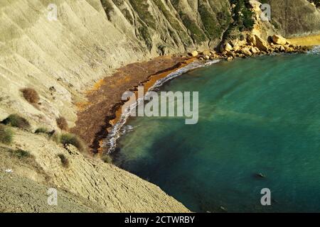 Vista sulla baia di Gnejna, Malta Foto Stock