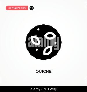 Icona vettore quiche. . Illustrazione vettoriale semplice e moderna per siti Web o applicazioni mobili Illustrazione Vettoriale