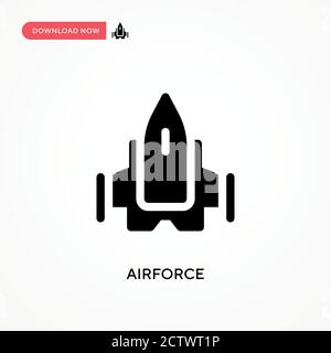 Icona vettore Airforce. . Illustrazione vettoriale semplice e moderna per siti Web o applicazioni mobili Illustrazione Vettoriale