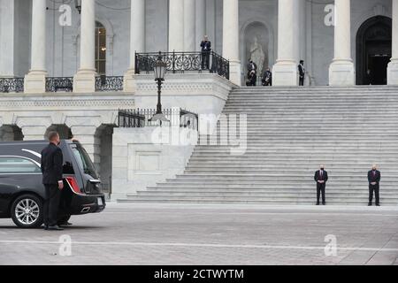 Washington, Stati Uniti. 25 Settembre 2020. Il presidente Donald Trump ha pronunciato il suo discorso di accettazione alla Convenzione Nazionale Repubblicana del 2020 sul prato meridionale della Casa Bianca il 27 agosto 2020 a Washington, DC. (Foto di Oliver Contreras/SIPA USA) Credit: Sipa USA/Alamy Live News Foto Stock