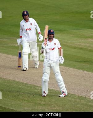 L'Alastair Cook di Essex celebra il terzo giorno della finale del Bob Willis Trophy a Lord's, Londra. Foto Stock