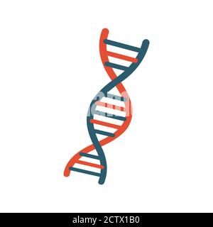 Cromosomi isolati in stile piatto alla moda. Illustrazione di stock Vector. Illustrazione Vettoriale