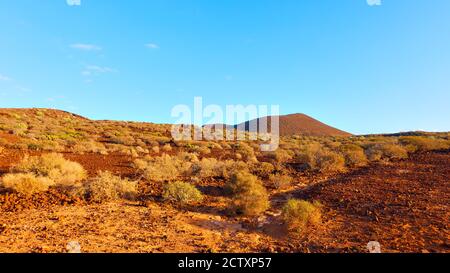 Paesaggio Gaunt nel sud di Tenerife al tramonto, Isole Canarie, Spagna Foto Stock