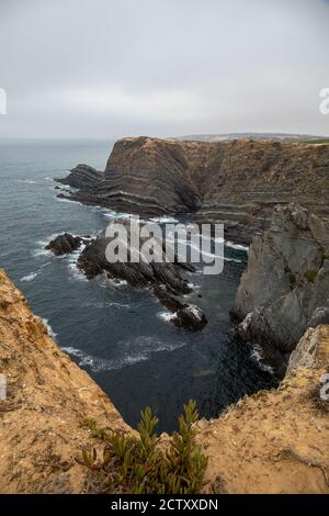 Capo Sardão, Odemira, Alentejo, in Portogallo. Foto Stock