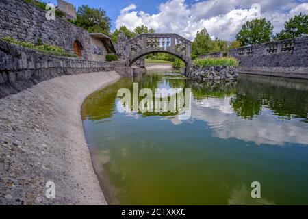 Stanjel, Slovenia, giardino della Ferrari Foto Stock