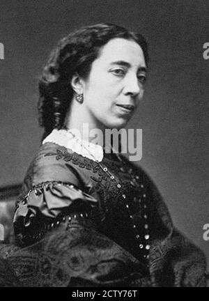 Pauline Viardot. Ritratto del mezzosoprano francese Pauline Viardot (nee Michelle Ferdinande Pauline García, 1821-1910) di Pierre Petit, 1860 Foto Stock