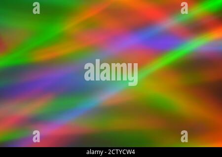 Tracce di luce sfocate colorate come sfondo astratto con spazio di copia Foto Stock