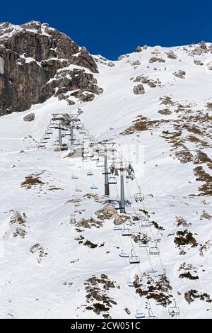 Nebelhorn, Sessellift, Allgäuer Alpen, Oberstdorf Foto Stock