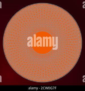 Immagine illustrativa di disegni circolari astratti per uso multiuso Foto Stock