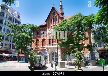 Valencia, Spagna - 23 luglio 2020: Piazza del mercato, (Plaza del Mercado), Valencia, Spagna Foto Stock