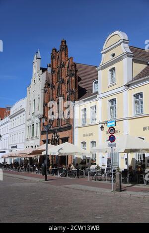 Wismar sul mercato Alter Schwede Foto Stock