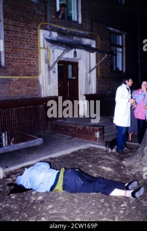 CONTENUTO GRAFICO: Pronto soccorso medico, Mosca, Comunità di Stati indipendenti, CEI, 1992 Foto Stock