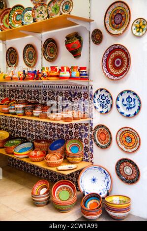 Ceramica spagnola a Granada. Foto Stock
