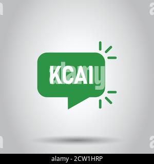 Kcal icona in stile appartamento. La dieta per illustrazione vettoriale bianco su sfondo isolato. Calorie concetto aziendale. Illustrazione Vettoriale