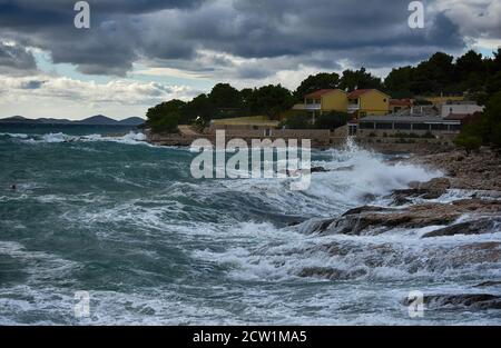 Primosten Croazia dopo la tempesta 26.9.2020. Foto Stock