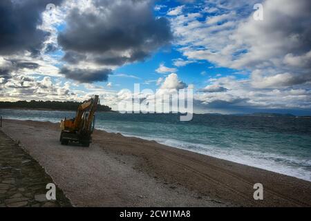 Primosten Croazia dopo la tempesta 26.9.2020. Foto Stock