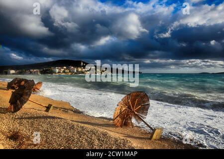 Primosten Croazia dopo la tempesta 26.9.2020. Foto Stock
