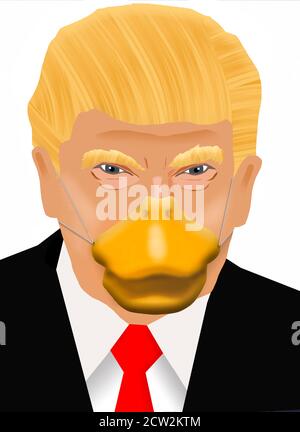 Donald Trump maschera di Halloween Foto Stock