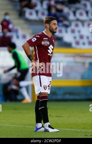 Torino, Italia. 26 Settembre 2020. Nicola Murru (Torino FC) durante Torino vs Atalanta, serie italiana una partita di calcio a Torino, Italia, Settembre 26 2020 Credit: Independent Photo Agency/Alamy Live News Foto Stock