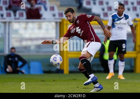 Nicola Murru (Torino FC) durante Torino vs Atalanta, calcio italiano Serie A match, Torino, Italia, 26 set 2020 Foto Stock