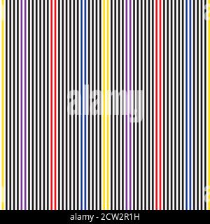 Sfondo a righe senza giunture arcobaleno adatto per tessuti di moda, Illustrazione Vettoriale