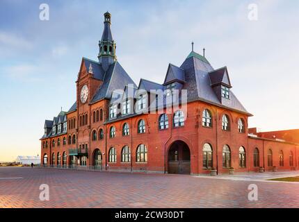 Terminal ferroviario del New Jersey centrale presso il Liberty state Park. Foto Stock