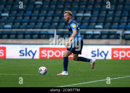 High Wycombe, Regno Unito. 26 Settembre 2020. Jason McCarthy di Wycombe Wanderers durante la partita del campionato Sky Bet tra Wycombe Wanderers e Swansea City ad Adams Park, High Wycombe, Inghilterra, il 26 settembre 2020. Foto di Liam McAvoy. Credit: Prime Media Images/Alamy Live News Foto Stock