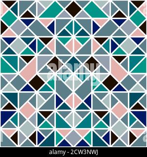 Sfondo di forme geometriche. Motivo a mosaico colorato. Illustrazione Vettoriale