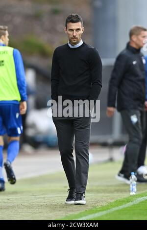 Karlsruhe, Germania. 27 settembre 2020. Allenatore Christian Eichner (KSC). GES/Football/2nd Bundesliga: Karlsruher SC - VfL Bochum, 09/27/2020 Calcio: 2nd Lega tedesca: Karlsruhe vs Bochum, Karlsruhe, 27 settembre 2020 | usage worldwide Credit: dpa/Alamy Live News Foto Stock