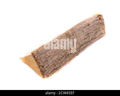 Tronchi di legno isolato su sfondo bianco Foto Stock