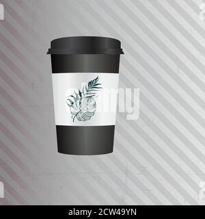 Coffee Cup Vector Template : Illustrazione vettoriale Illustrazione Vettoriale