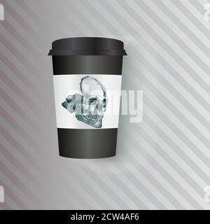 Coffee Cup Vector Template : Illustrazione vettoriale Illustrazione Vettoriale