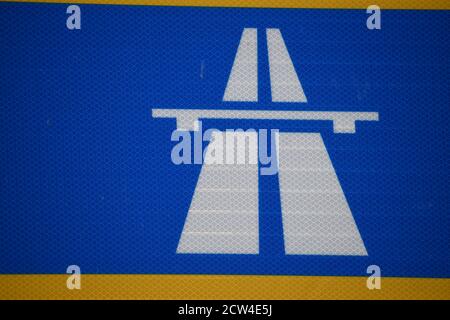 Cartello Autobahn Foto Stock