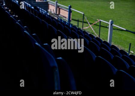 Port Talbot Town / Aberystwyth Town a Victoria Road nella Welsh Premier Women's League il 27 settembre 2020. Lewis Mitchell/PTT/YCPD. Foto Stock