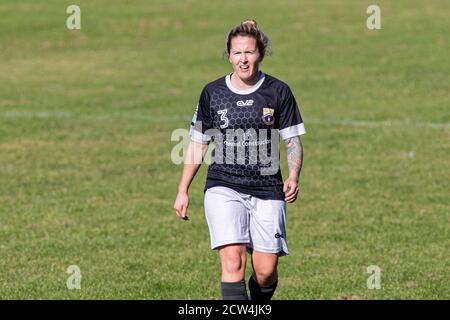 Port Talbot Town / Aberystwyth Town a Victoria Road nella Welsh Premier Women's League il 27 settembre 2020. Lewis Mitchell/PTT/YCPD. Foto Stock