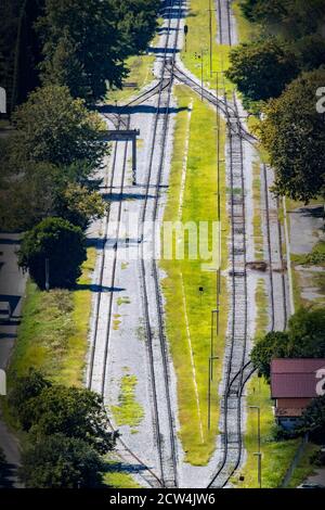 Foto aerea dei binari ferroviari al confine italiano a Sempeter Slovenia Foto Stock