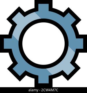 Ingranaggio metallico dal meccanismo. Illustrazione Vettoriale