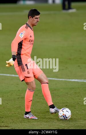 SEVILLA, 26-09-2020. Primera Division Lega di Spagna. LaLiga. Stadio Benito Villamarin. Courtois (Real Madrid) durante il gioco Real Betis - Real Madrid. Foto: Juan Jose Ubeda/PROSHOTS. Foto Stock