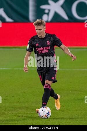 SEVILLA, 26-09-2020. Primera Division Lega di Spagna. LaLiga. Stadio Benito Villamarin. Odegaard (Real Madrid) durante il gioco Real Betis - Real Madrid. Foto: Juan Jose Ubeda/PROSHOTS. Foto Stock